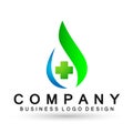 Water drop save globe medical health care logo concept of water drop wellness symbol icon nature drops elements vector design