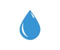 Water drop shape. Water or oil drop. Fresh rain water droplet flat icon vector design and illustration. Royalty Free Stock Photo