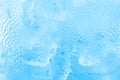 Water drop soda ice baking background fresh cool ice blue texture, selective focus Royalty Free Stock Photo
