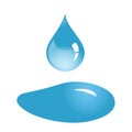 Water drop and spill isolated,