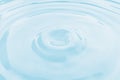 Water drop and splash background, small impact causes big changes. Ripple, macro wave on surface of liquid Royalty Free Stock Photo