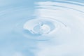 Water drop and splash background, small impact causes big changes. Ripple, macro wave on surface of liquid Royalty Free Stock Photo