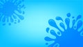 Water drop splash blob on blue background, splash of water for element banner frame, water drop splatter simple for songkran Royalty Free Stock Photo