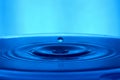 Water Drop Splash. Water Drop Splash in Blue Background Royalty Free Stock Photo