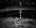 Water Drop Splashes To Create A Star Galaxy