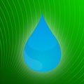 Water Drop on Stylized Leaf Detail Royalty Free Stock Photo