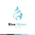 Water drop symbol logo design template icon. May be used in ecol Royalty Free Stock Photo