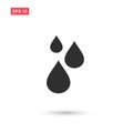 Water drop vector icon design isolated Royalty Free Stock Photo