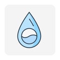 Water drop vector icon design. Royalty Free Stock Photo