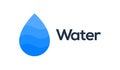 Water drop vector icon logo. Flat water rain liquid icon sign symbol isolated Royalty Free Stock Photo