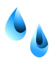 Water drop vector icon symbol illustration Royalty Free Stock Photo