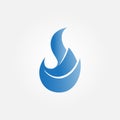 water drop vector logo design concept design Royalty Free Stock Photo