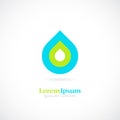 Water drop vector logo design Royalty Free Stock Photo