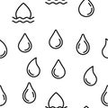 Water Drop Vector Seamless Pattern