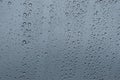 Water drop at the window glass transparent On the day of inclement weather and heavy rain. Royalty Free Stock Photo