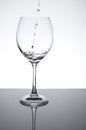 Water drop on wine glass Royalty Free Stock Photo