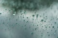 Water droplet on the car glass with hydrophobic treatment Royalty Free Stock Photo