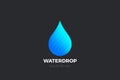 Water Droplet Drop Logo design vector template. Natural Mineral Aqua Drink Oil Liquid Energy Logotype concept icon Royalty Free Stock Photo