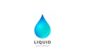 Water Droplet Drop Logo design vector template. Natural Mineral Aqua Drink Oil Liquid Energy Logotype concept icon Royalty Free Stock Photo