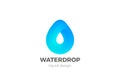 Water Droplet Drop Logo design vector template. Natural Mineral Aqua Drink Oil Liquid Energy Logotype concept icon Royalty Free Stock Photo