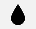 Water Droplet Icon. Liquid Drop Drip Rain Wet Oil Raindrop Blood Dripping Tear Shape Sign Symbol