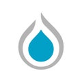Water droplet Logo design sign icon vector template Royalty Free Stock Photo