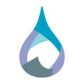 Water droplet Logo design sign icon vector template Royalty Free Stock Photo