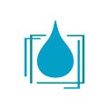 Water droplet Logo design sign icon vector template Royalty Free Stock Photo