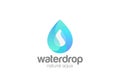 Water droplet Logo vector. Aqua Cosmetics SPA. Dro Royalty Free Stock Photo