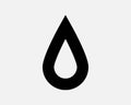 Water Droplet Outline Icon. Liquid Drip Drop Rain Blood Wet Oil Dripping Raindrop