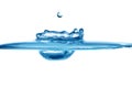 Water droplet and splash Royalty Free Stock Photo