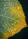 Water Droplets Adorn Leaf After Rainfall