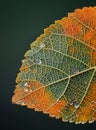 Water Droplets Adorn Leaf After Rainfall