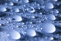 Water droplets blue abstract background -- super macro Royalty Free Stock Photo