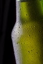 Water droplets on cold beer bottle Royalty Free Stock Photo