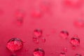 Water droplets on is fiber Waterproof fabric colorful