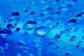 Water droplets on glass