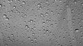 Water droplets on glass of car