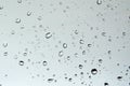 Water droplets on glass