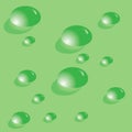 Water Droplets Green
