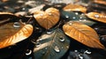 Water Droplets On Leaves: A Tonalist Exploration Of Realistic Color Schemes