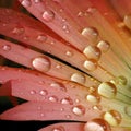 Water droplets on Mesembryanthemum flower Royalty Free Stock Photo