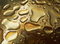 Water droplets on the metal surface Brass Royalty Free Stock Photo