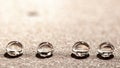 Water droplets on moisture resistant fabric Close up Royalty Free Stock Photo