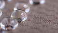 Water droplets on moisture resistant fabric Close up Royalty Free Stock Photo
