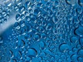 Water droplets on plastic