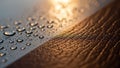 Smooth droplets and the rough texture creates a visually intriguing Royalty Free Stock Photo