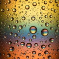 Droplets create a pleasing pattern, reminiscent of a microscop Royalty Free Stock Photo