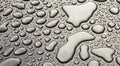 Water droplets on silver car