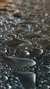 Water droplets on a silver metallic surface background Royalty Free Stock Photo